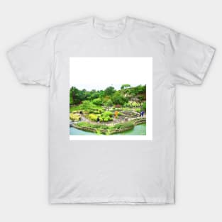 zen japanese garden park in ecopop landscape film T-Shirt